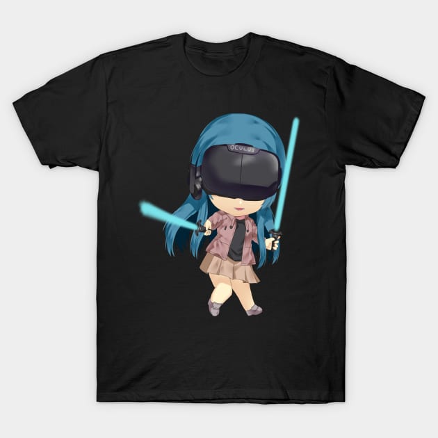 Beat saber girl T-Shirt by Marcus 